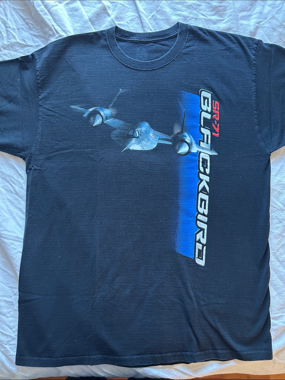 SR-71 Blackbird Military Jet Graphic Tee - Size XL